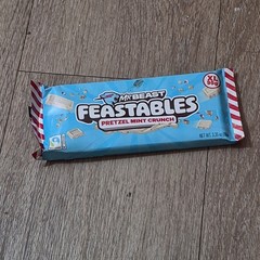 MrBeast Feastables Limited Pretzel Mint Crunch Chocolate Bar Pretzel Mint