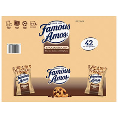 Famous Amos 2oz Chocolate Chip Cookies Box of 42 Pieces