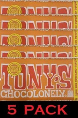 5x Tony’s Chocolonely Milk Chocolate Bar with Caramel and Sea Salt 6.35oz 5 PACK