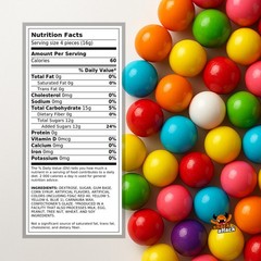 ASSORTED GUMBALLS 0.62in ~ chewy fruity ~ Varied ~ SHIPS FREE
