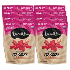 Soft Australian Strawberry Licorice 7oz – Non-GMO, Palm Oil Free, Vegetarian, Ko