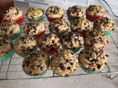 Cannoli Muffins * Cannoli Muffins with Pistachios & Mini Chocolate Chips