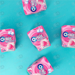 Orbit Refreshers Bubblemint Sugarfree Gum 30 Pellets Per Bottle (4 x Bottles)