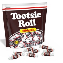 Tootsie Roll Midgees Chocolate Taffy – Gluten Free & Peanut Free, 15 oz Bag