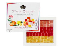 Cerez Pazari Turkish Delight, Rose, Orange & Lemon, Vegan No Nuts, 16Oz Gift Box