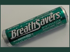 Vtg Hershey Breath Savers Wrapper Green Wintergreen Neutrazin 12 Mints Foil Wrap
