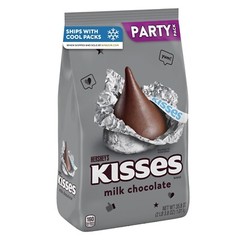 HERSHEY’S KISSES Milk Chocolate, Valentine’s Day Candy Party Pack, 35.8 oz