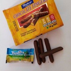 Ritzbury Chocolate Finger Coated Biscuits 18g Christmas Party Free Tropica Choco