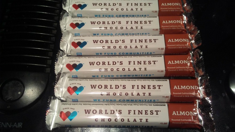 **WORLD’S FINEST CHOCOLATE ** (6) Almond x $1.00 Each Bars