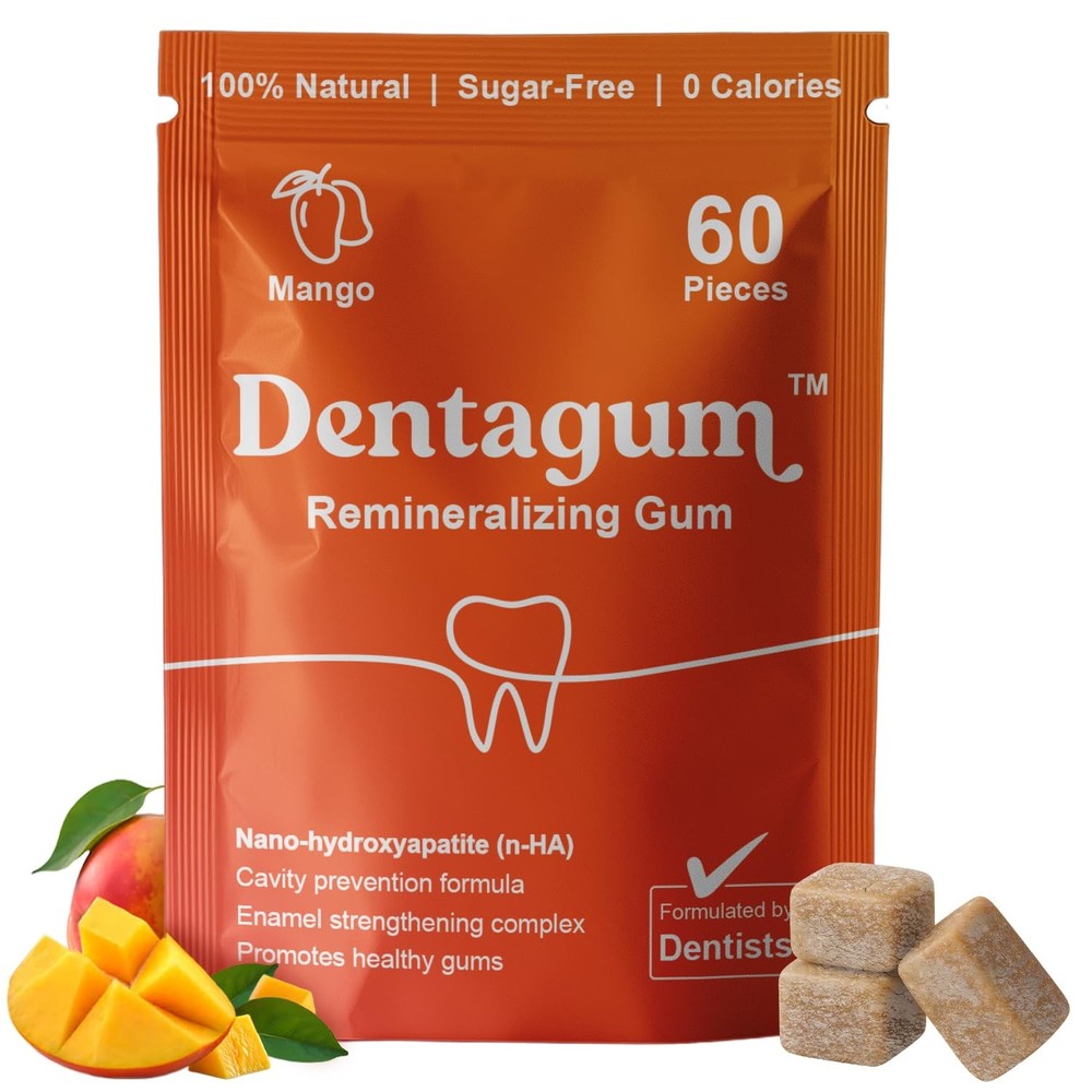 Dentagum Remineralizing Gum with Nano-Hydroxyapatite & Xylitol – SugarFree Co…