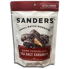 Sanders Small Batch Dark Chocolate Sea Salt Caramels 7 Oz, 2 Packs