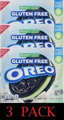 3x NABISCO OREO GLUTEN FREE MINT Chocolate Sandwich Cookies 12.47 oz – 3 PACK