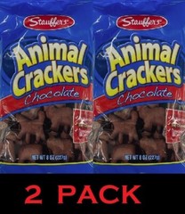 2x STAUFFER’S Chocolate Animal Crackers 8 oz Bag FREE SHIPPING – 2 PACK