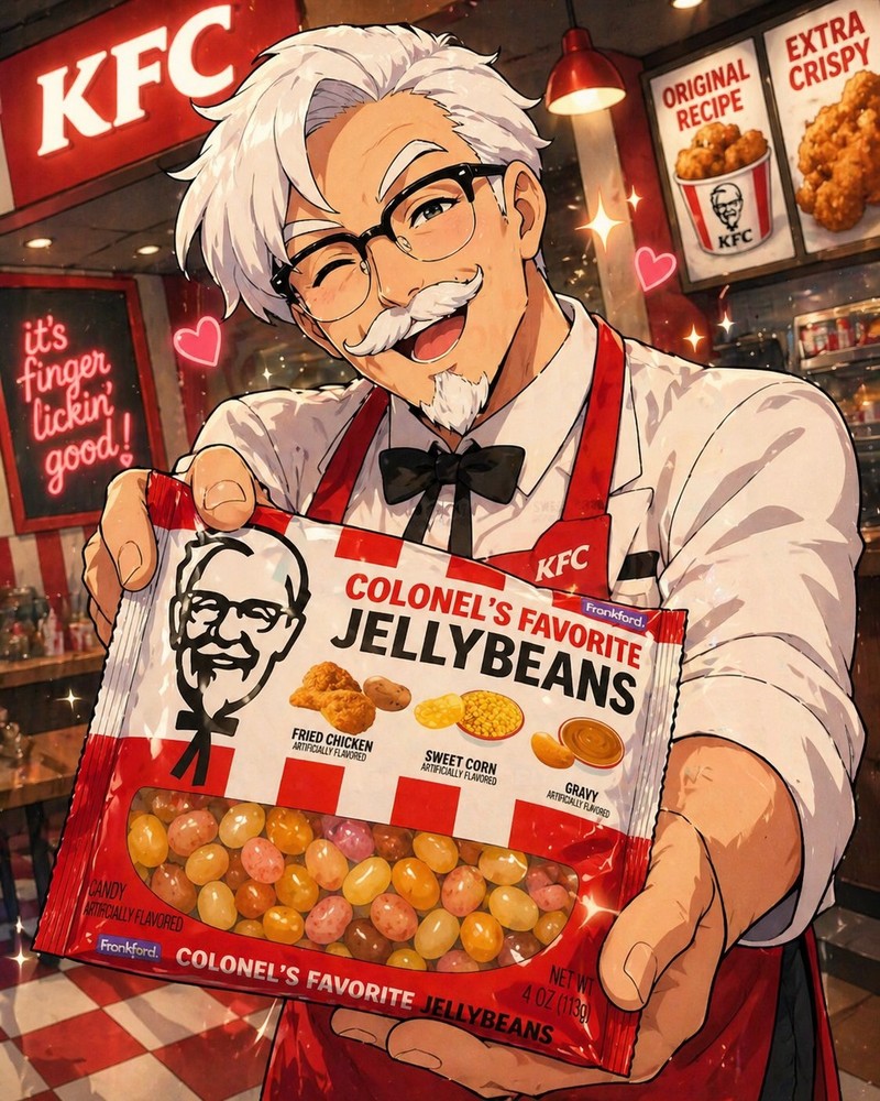 KFC The Colonel’s Favorite Jelly Beans Candy 4oz Bag – 3 Unique Flavors – New
