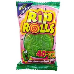 Foreign Candy Sour Rip Rolls Watermelon – 24ct