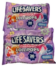 Lot Of 2! Limited Edition LifeSavers Swirled Lollipops 40ct Total