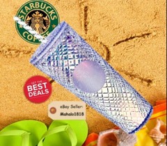 🌺NEW Starbucks 2022 Holiday White Iridescent Jeweled Bling Venti Tumbler 24oz