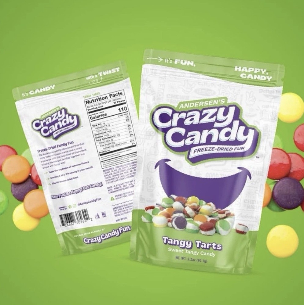Andersen’s Crazy Candy Freeze-Dried Tangy Tart Sweet Flavor 4.1oz (Lot Of 5)