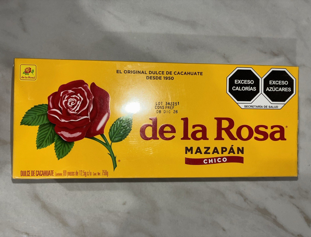 de la Rosa Mazapán Chico Peanut Marzipan Candy, 60 Pack Box 750g Gluten Free