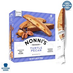 Turtle Pecan Biscotti 6.88 oz – Gourmet Italian Snack, Individually Wrapped