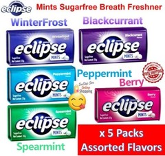 5 Packs ECLIPSE Sugar Free Mints Candy Sweet Assorted Flavors FREE SHIPPING