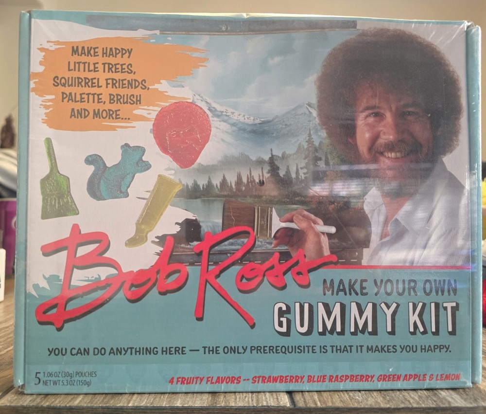 Bob Ross DIY Gummy Kit Make your own Gummy Candies in Cool Bob Ross Shapes NOS