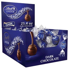 LINDT LINDOR Dark Chocolate Candy Truffles, Halloween Candy, 25.4 Oz. 60 Count
