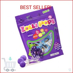 Zollipops Clean Teeth Pops Sugar Free Candy with Xylitol, Dye-Free Lollipops – K