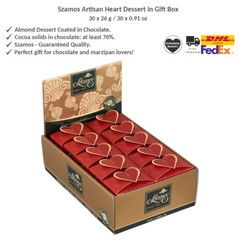 Szamos Artisan Chocolate Coating Marzipan Heart Dessert in Gift Box 30x26g