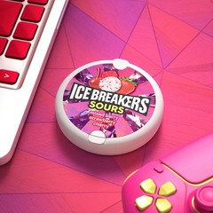 ICE BREAKERS Sours Sugar Free Mints Mixed Berry Strawberry Cherry 1.5 Ounce Tin