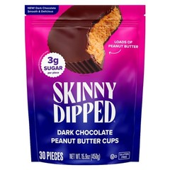 Skinny Dipped Dark Chocolate Peanut Butter Cups 30 Count Pack Keto Snack