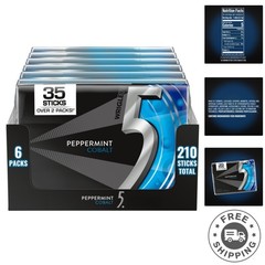 Intense Ice-Cold Peppermint Cobalt Sugar-Free Gum – 210 Sticks, Easy Carry Packs