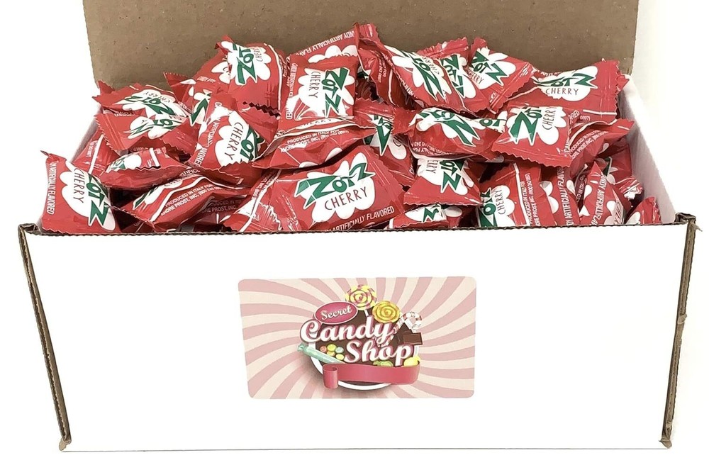 Zotz Fizzy Candy Bulk in Box (Individually Wrapped) Cherry, 1LB or 2LB