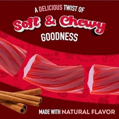 Soft Chewy Cinnamon Licorice Candy Twists 10 Ounce Resealable Bag