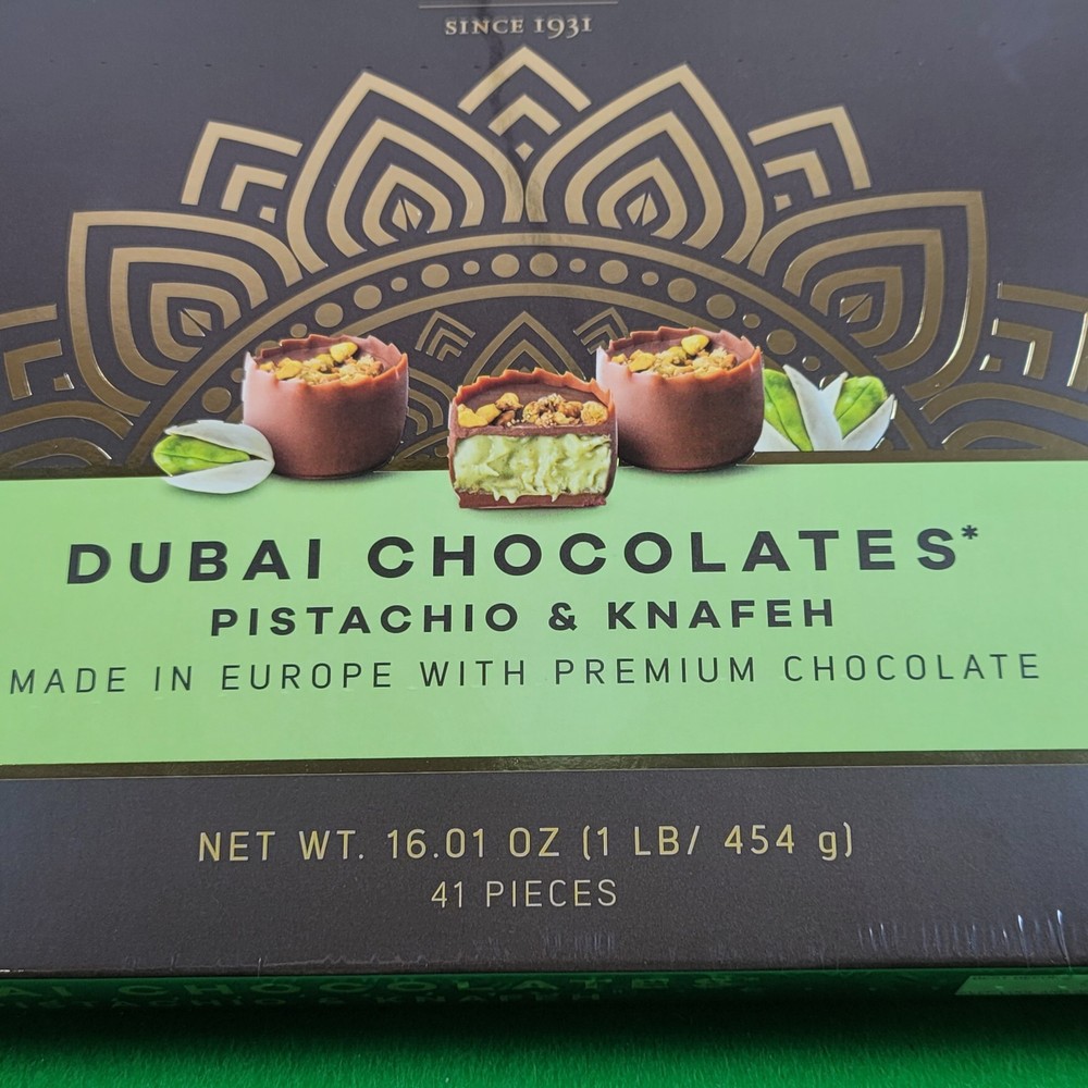 Bouchard Luxurious Dubai Chocolate With Pistachio & Knafeh, 41 Pieces (16.01 oz)