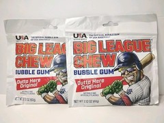 2 Bags Of Big League Chew – 2.12 oz Each Outta’ Here Original Gum