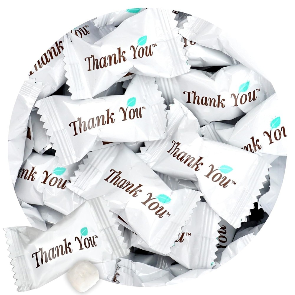 Thank You Candy Buttermints, 8 Ounce Mint Bulk Bag, Approximately 60 8