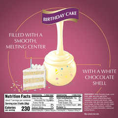 Lindt LINDOR Birthday Cake White Chocolate Truffles, White Chocolate Candy with