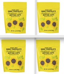 Trader Joes Dark Chocolate Sunflower Seed Butter Cups 4.2oz (4 Pack)