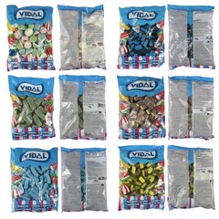 Vidal Imported Swedish Candy 1 Kg Bags (2.2 lb), Gummies & Licorice Choose Flavo