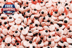 HALF POUND Bag-Bloody Mini Candy Eyeballs for School Projects 8 Ounce-Edible Har