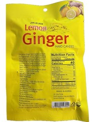 6 Pack Pure Lemon Ginger Hard Candy 100g Gluten Free