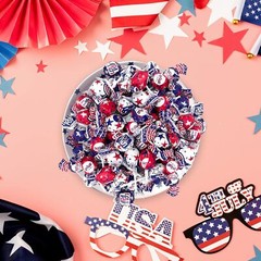 Patriotic Candy Lollipops, Independence Day, July 4th Suckers, 2-Pound Pack