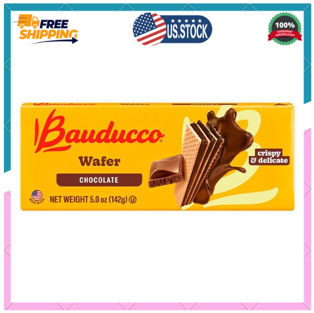 Bauducco Chocolate Wafers – Crispy Wafer Cookies With 3 Delicious 5.0 oz, 1 Pack