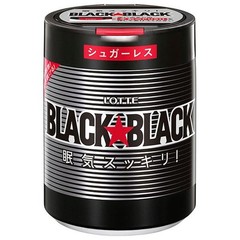 Lotte Black Black Granules, One-Push Bottle, 133g x 6 Bottles