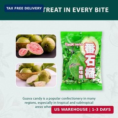 Hongyuan Guava Hard Candy, Asian Fruit Hard Candy, Sweet & Tangy Tropical Flavor