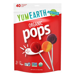 Yumearth Organic Pops Variety Pack, 40 Fruit Flavored Favorites Lollipops, Aller