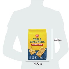 (6 pack) Schar Gluten Free Table Crackers, Paper Packet, 7.4 Ounce 1.2oz Packs