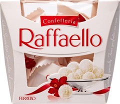 Ferrero Raffaello, Individually Wrapped Whole Almond & Coconut Candy Box, 150g