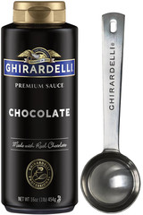 Ghirardelli Chocolate Sauce, 16 Ounce Squeeze Bottle with Ghirardelli Stamped Ba
